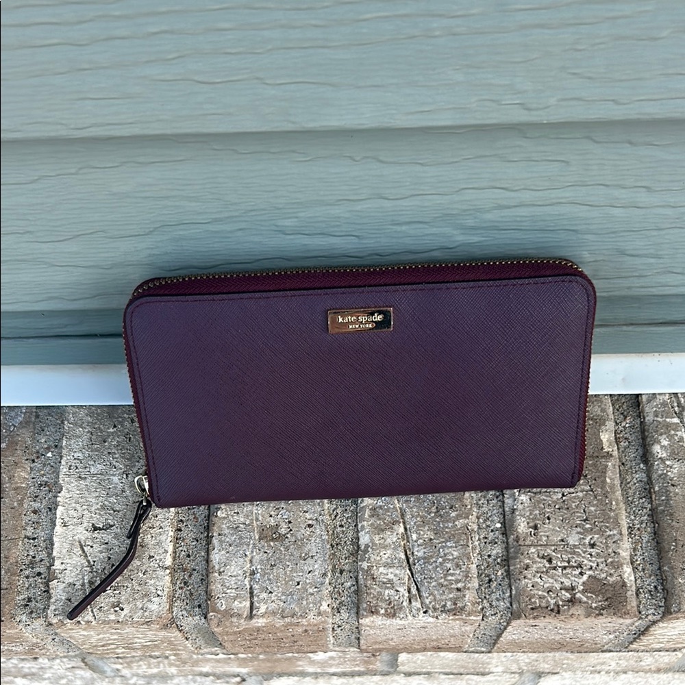 Kate Spade Plum Zip-Around Wallet